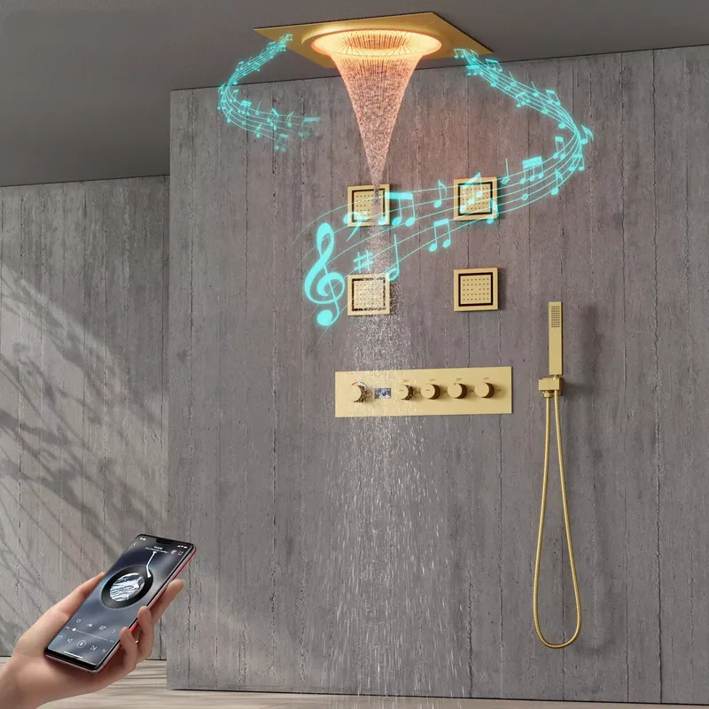 Smart Home - 스마트 LED 샤워 세트 욕실 음악