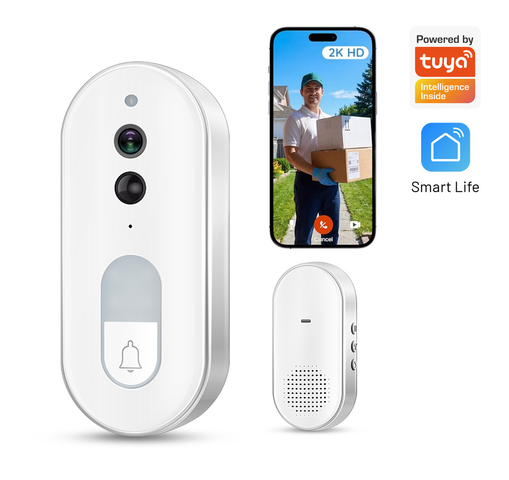 Smart Home Cctv Camera - Tuya 스마트 비디오 초인종 무선 1080P