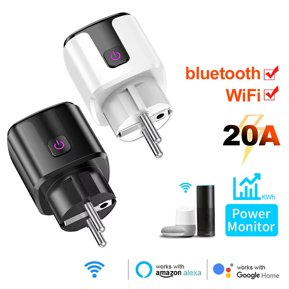 Smart Home Proxmox - 스마트 20A EU 플러그 WiFi+블루투스 소켓(전력