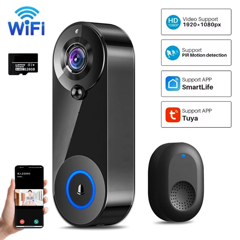 Smart Home Video Doorphone Ezviz - 투야 비디오 초인종 카메라 1080P WiFi
