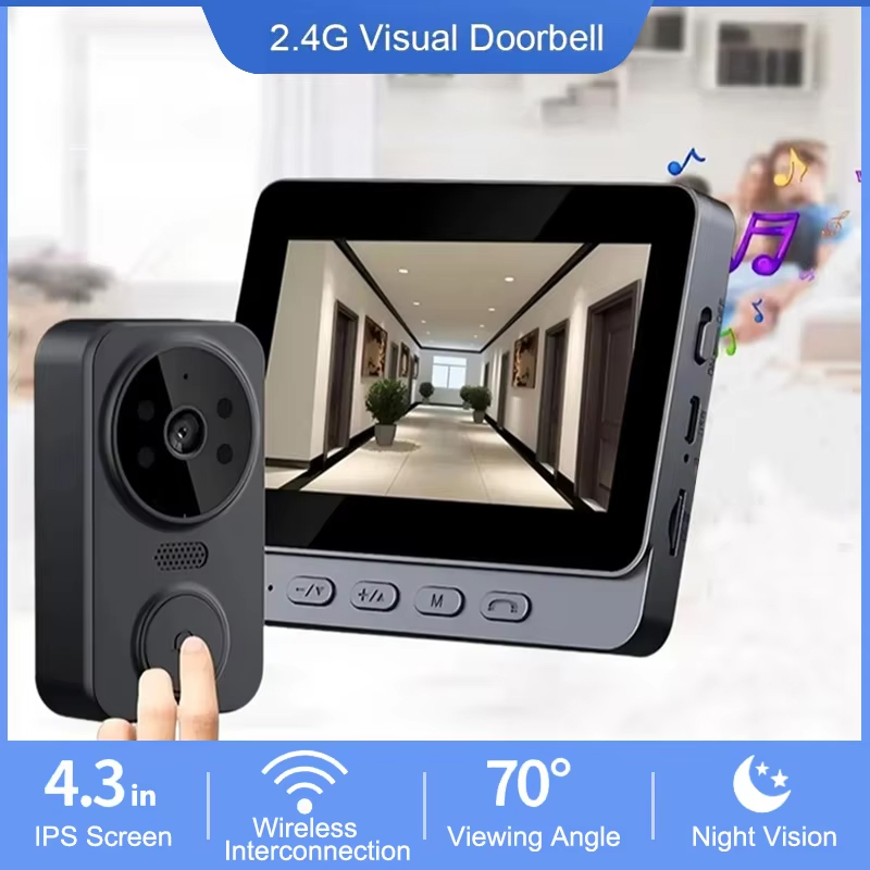 4.3인치 WiFi 무선 비디오 초인종 양방향 비디오  - Smart Home Video Doorphone Ezviz 리뷰 및 가격