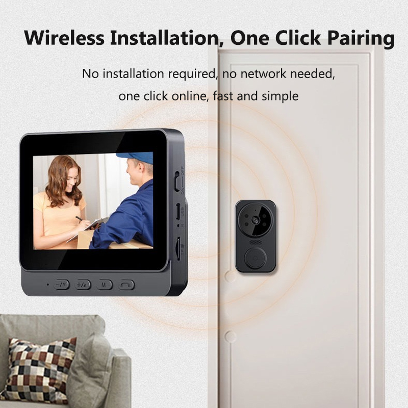 4.3인치 WiFi 무선 비디오 초인종 양방향 비디오  - Smart Home Video Doorphone Ezviz 리뷰 및 가격