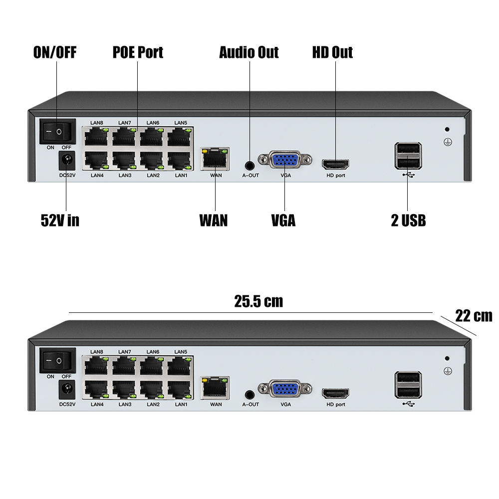 얼굴 감지 H.265 8ch*4K 4ch/8ch PoE - Security Ip Camera 리뷰 및 가격