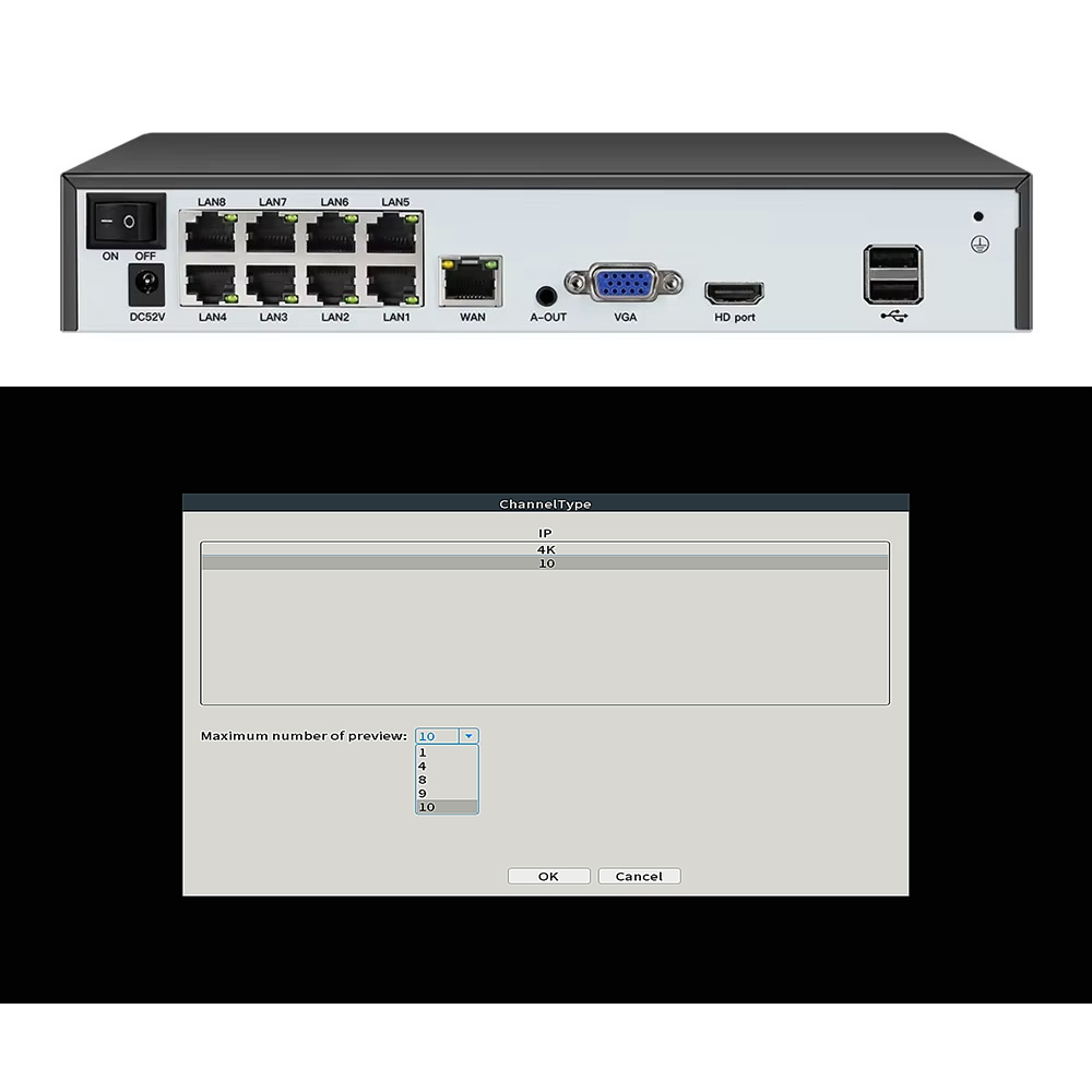 얼굴 감지 H.265 8ch*4K 4ch/8ch PoE - Security Ip Camera 리뷰 및 가격