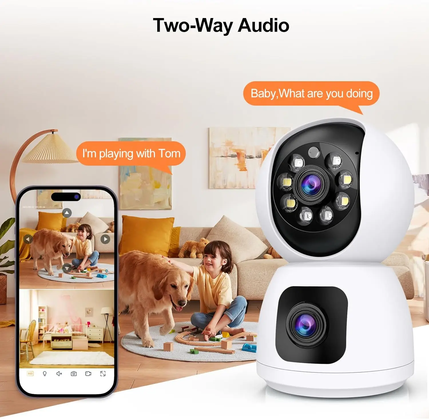 투야 4K 8MP HD 와이파이 카메라 실내 듀얼 스크 - Smart Home Cctv Camera 리뷰 및 가격