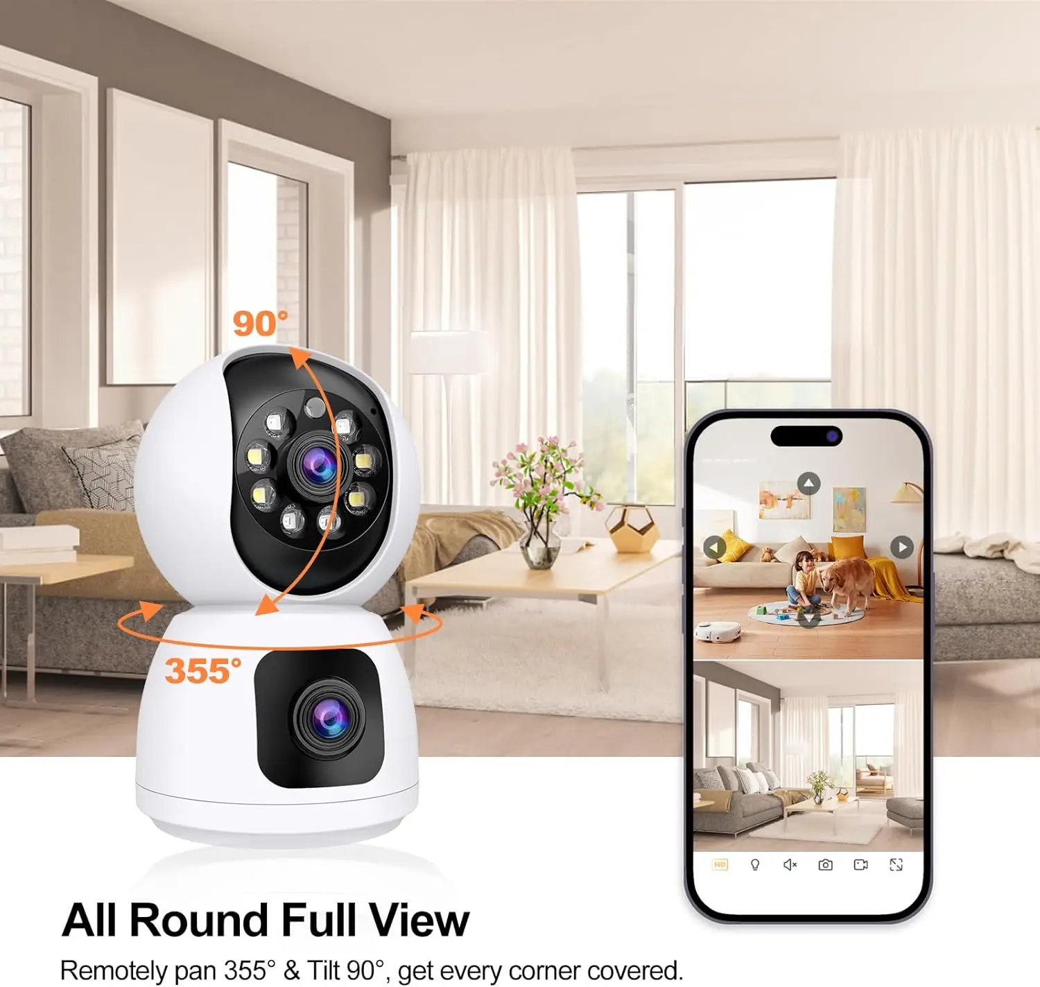 투야 4K 8MP HD 와이파이 카메라 실내 듀얼 스크 - Smart Home Cctv Camera 리뷰 및 가격