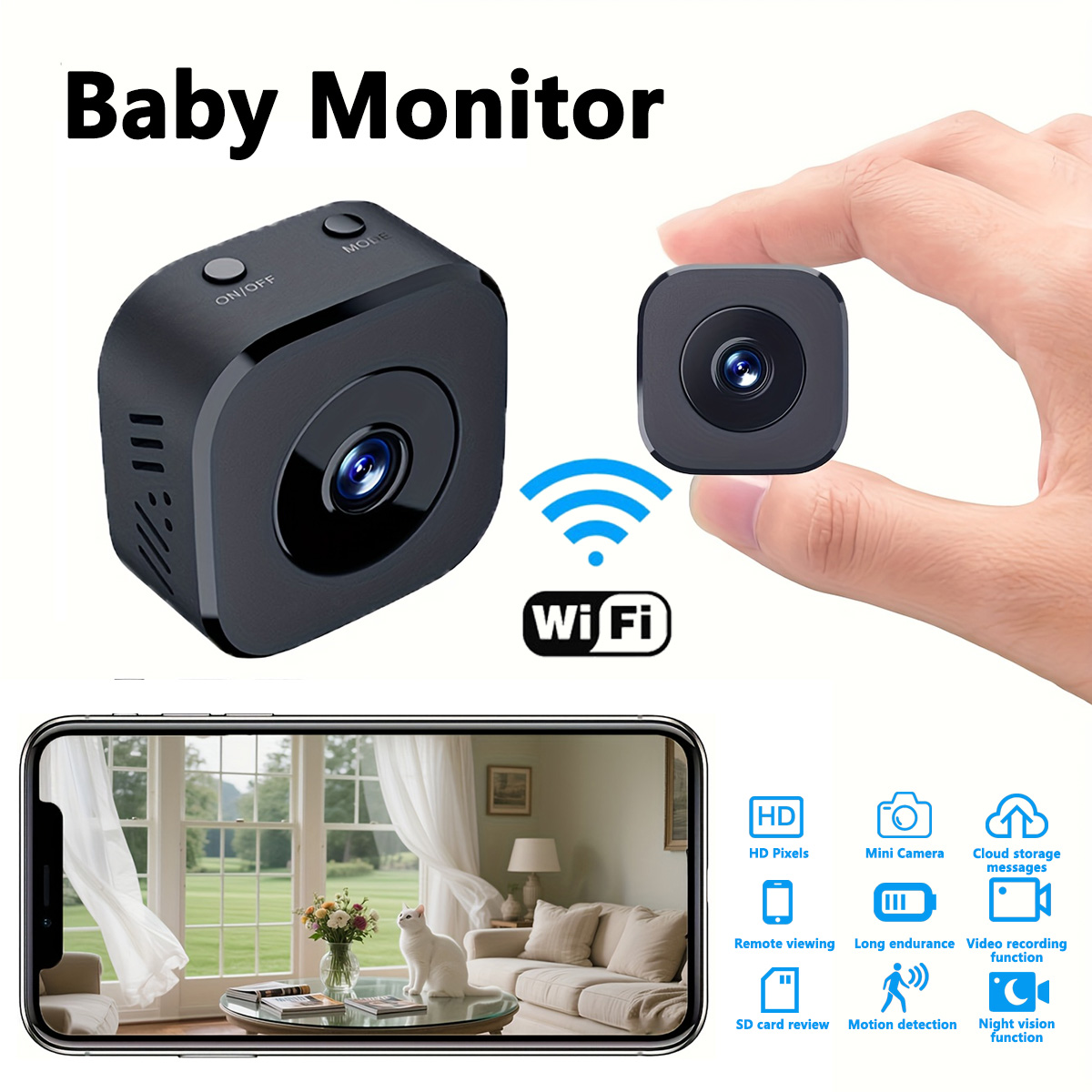 1080P HD 미니 WiFi 카메라 실내 안전 보안  - Security Ip Camera 리뷰 및 가격