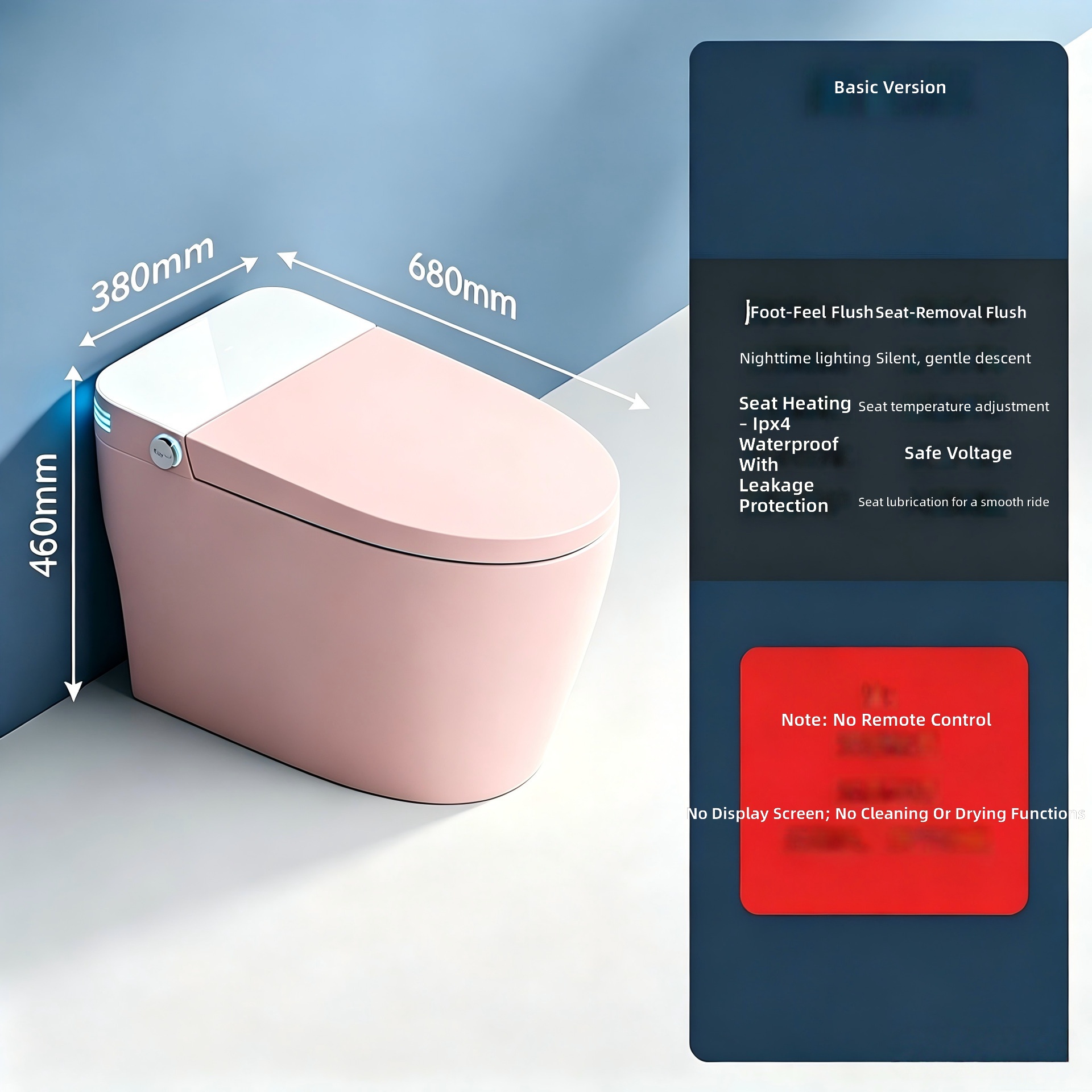 스마트 변기, 핑크색, 올인원 자동, 수압 제한 없음, - Smart Home 리뷰 및 가격