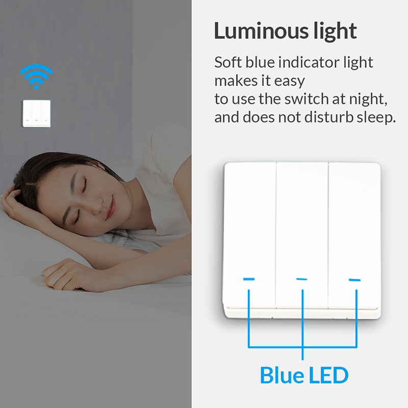 스마트 스위치 WiFi 푸시 버튼 벽 조명 스위치 EU - Smart Home Proxmox 리뷰 및 가격