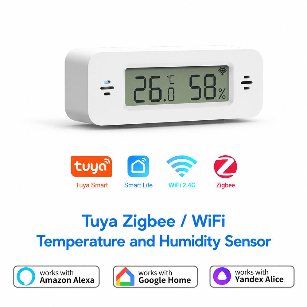 Tuya Zigbee WiFi 미니 온도 및 습도 센서 - Smart Home Simple 리뷰 및 가격