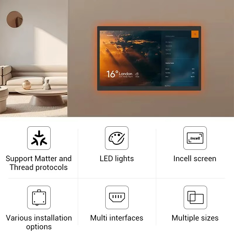 10.1인치 15.6인치 수동 안드로이드 IPS 스마트 - Smart Home 리뷰 및 가격
